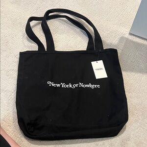 Black Tote Bag by New York or Nowhere